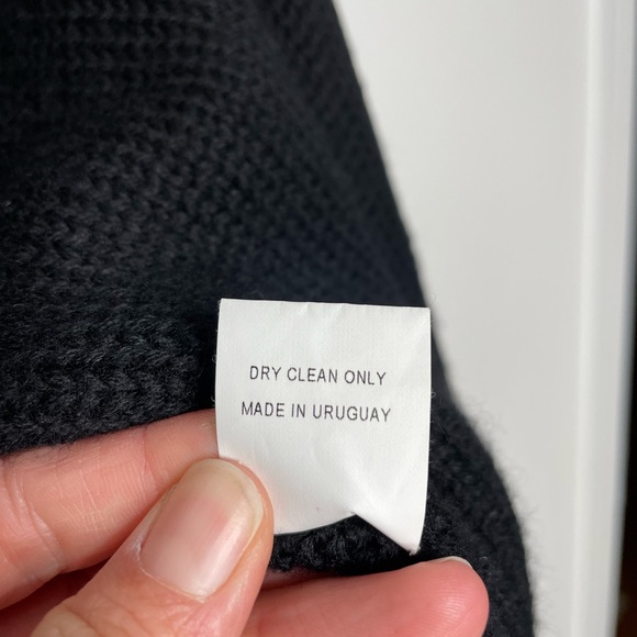 Yigal Azrouel | 100% Merino Wool Long Waterfall Cardigan Black Medium - Picture 6 of 6